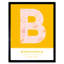 Birmingham Alabama United States City Map Yellow 1 Piece Single Picture Frame Wall Art