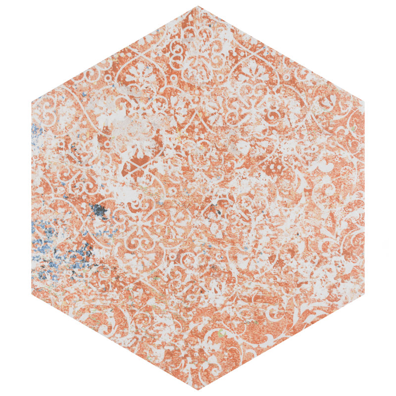 Carreau de porcelaine 9,88 "x 11,25" Emotion, Rouge