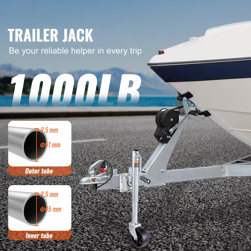 1000 lbs Trailer Jack with Wheel