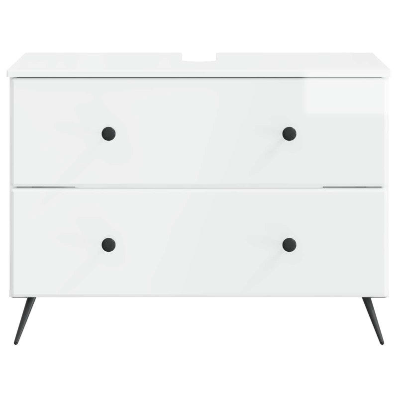 Under Sink Cabinet, High Gloss White