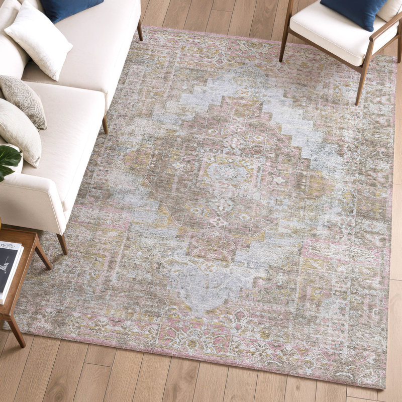 Premium Machine Washable Mayfield AMF2140 global Rug, 10' x 14', Taupe