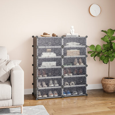 24 Pair Stackable Shoe Storage Box