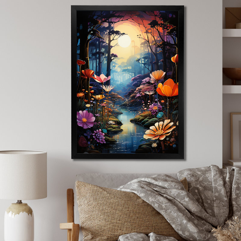 Chromatics Rainbow Forest - impression, Cadre photo noir, H 20 po x l 12 po x P 1 po