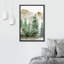 Paysage de forêt Woodland «Watercolor Pastel Green Mountain Pine Tree Forest Woodland» sur-99141829-99141831