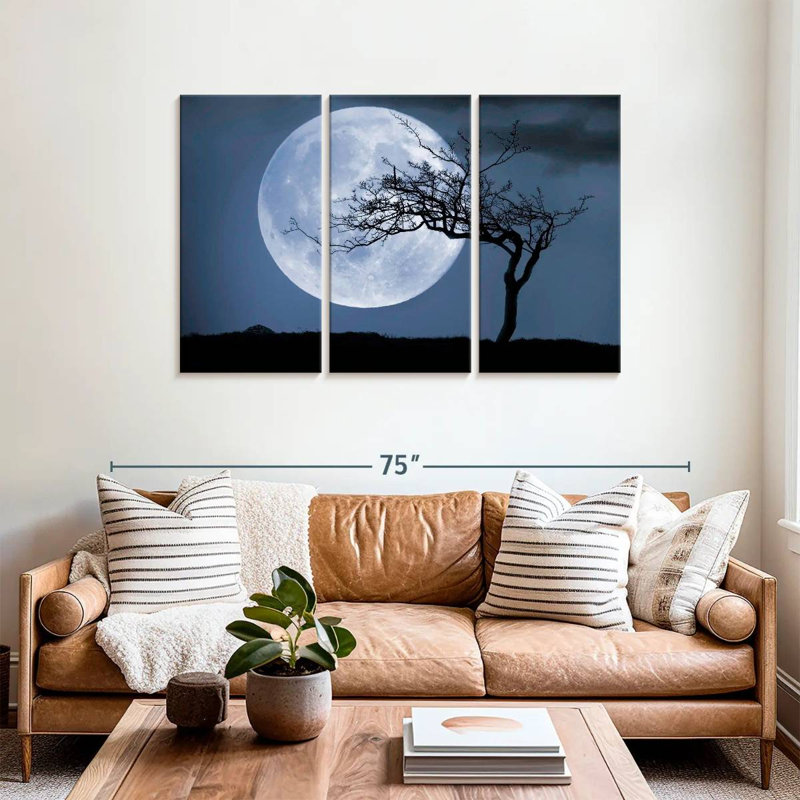 Oberle Moon And Tree, 36" H x 57" W