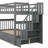 Stairway Bunk Bed With Trundle For Bedroom, Dorm-1071680671