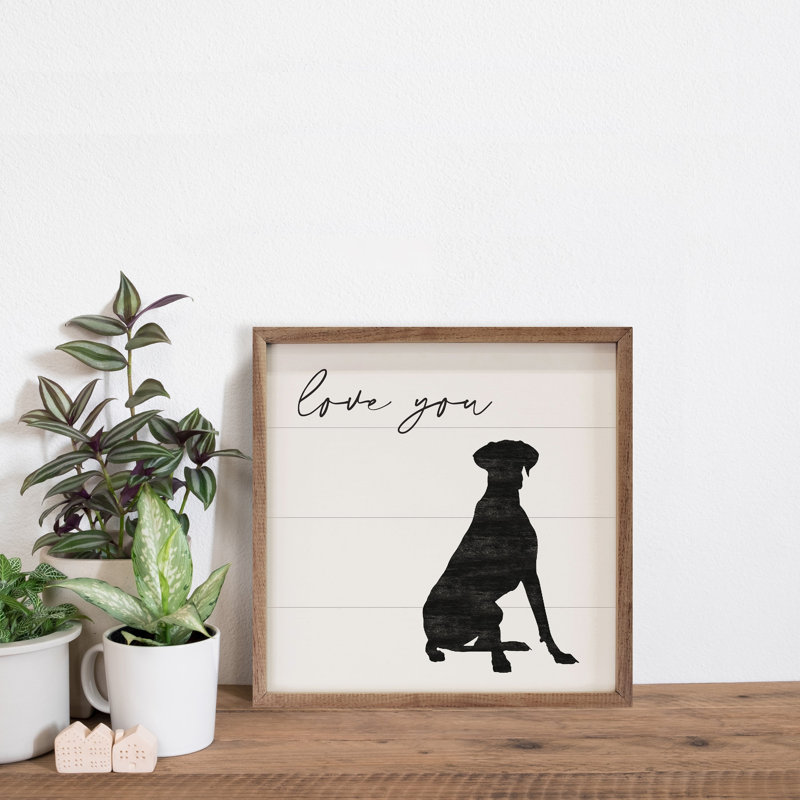 Love You Great Dane - blanc, H 8 po x l 8 po