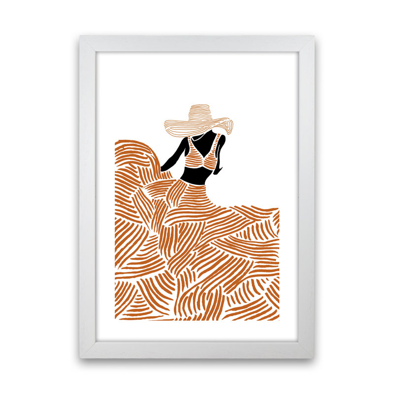 Diving Into Earth by Planeta444 - Print, White Framed, 88cm H x 64cm W x 3cm D