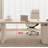 Rectangular Sintered Stone Tabletop Desk with Drawers-1601604537