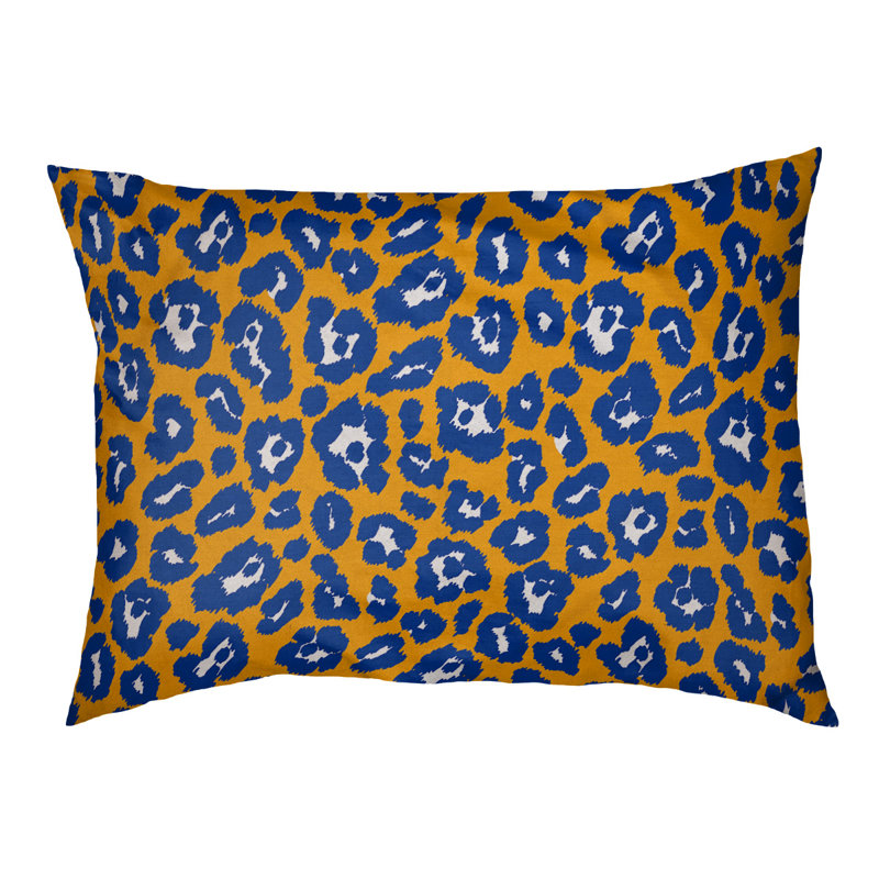 Coussin d'extérieur Seattle, Petit (l 18 po x P 28 po x H 4 po), Doré / blanc / bleu