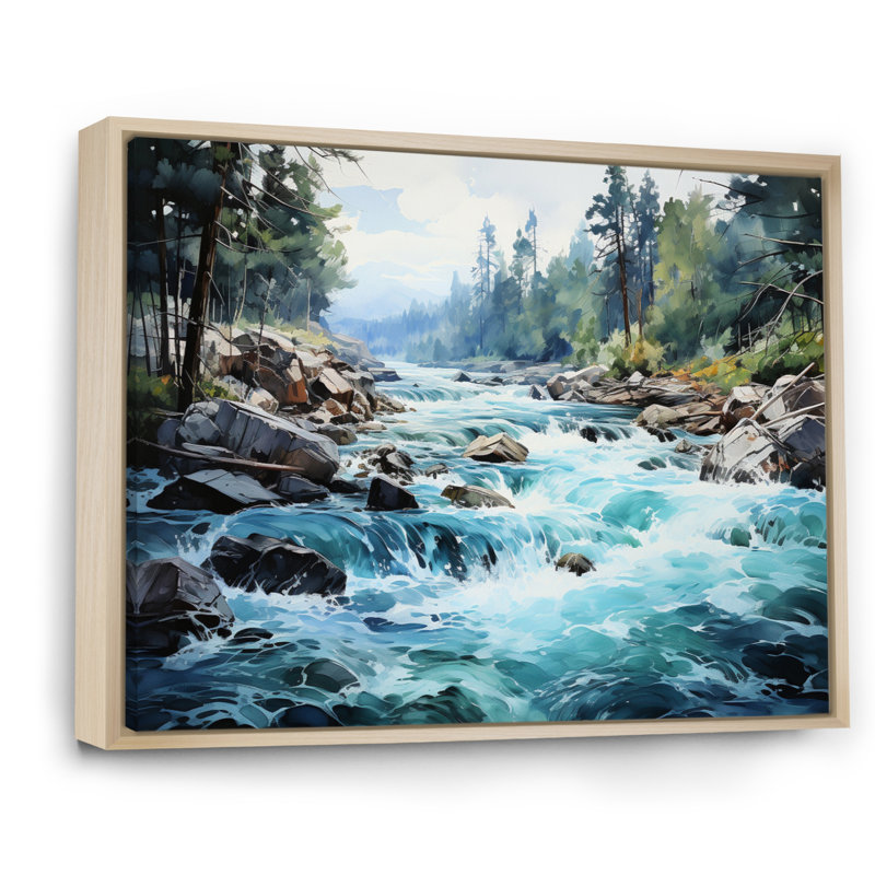 " Canada Dancing Rapids I ", Natural, 24" H x 32" W x 1" D