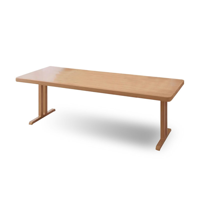 Bureau rectangulaire brun en bois massif, H 29,53 po x l 94,49 po x P 39,37 po