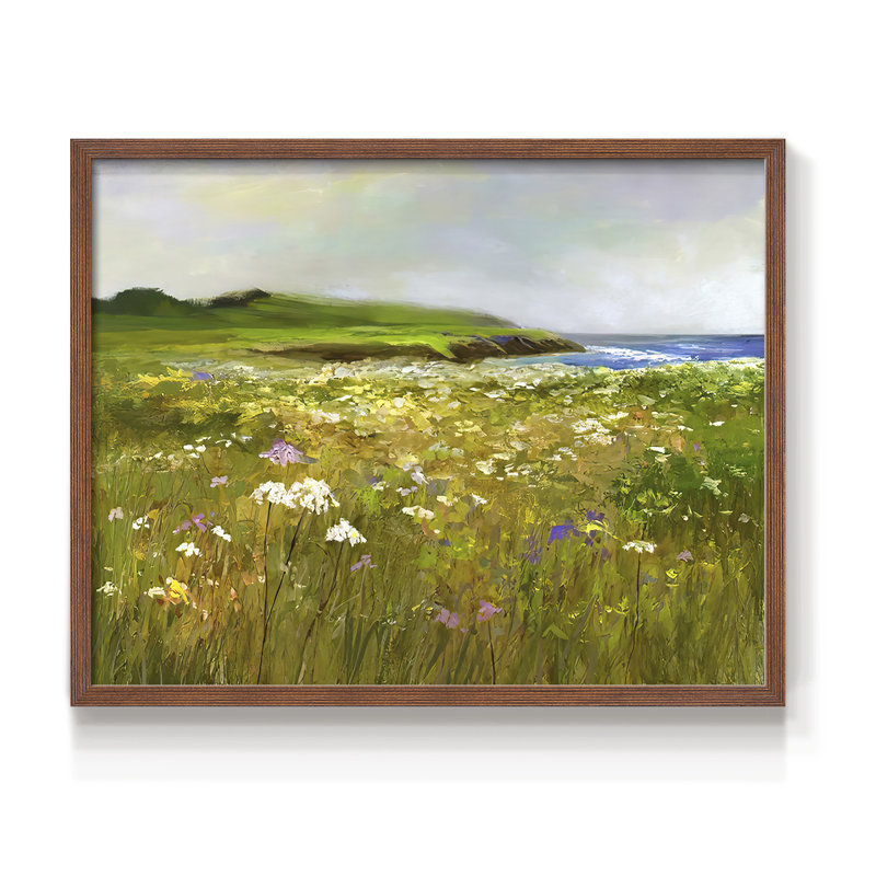 Montara Bluff - impression encadrée - réaménageable, H 8 po x l 10 po, Noyer