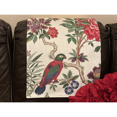 Red Bird Headrest Cover
