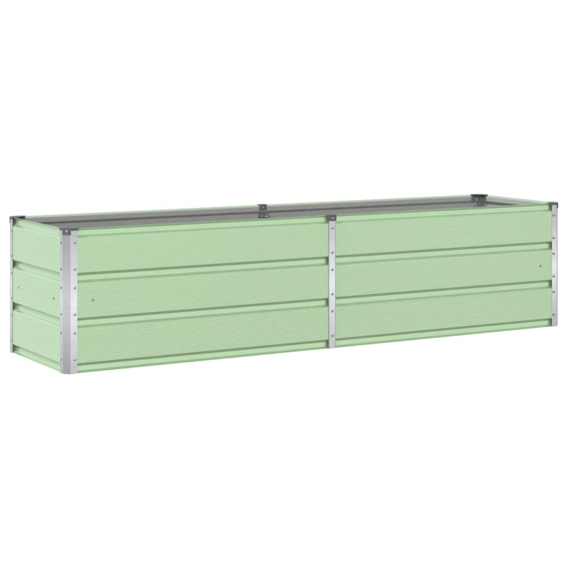 Planter Galvanised Steel, Pastel Green, 45cm H x 195cm W x 50cm D