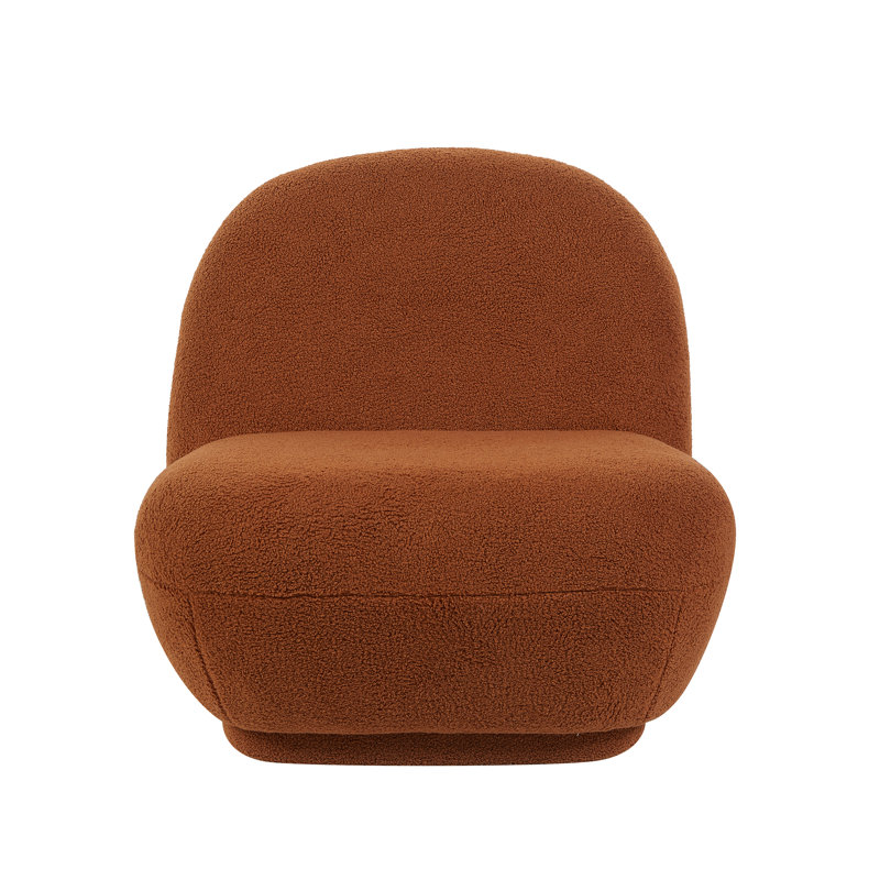 Boucle Accent Chair, Rust