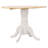 Fayha Round 40-inch Drop Leaf Extension Dining Table White