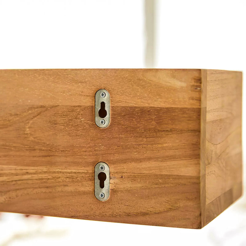 Mozingo Teak Solid Wood Accent Shelf