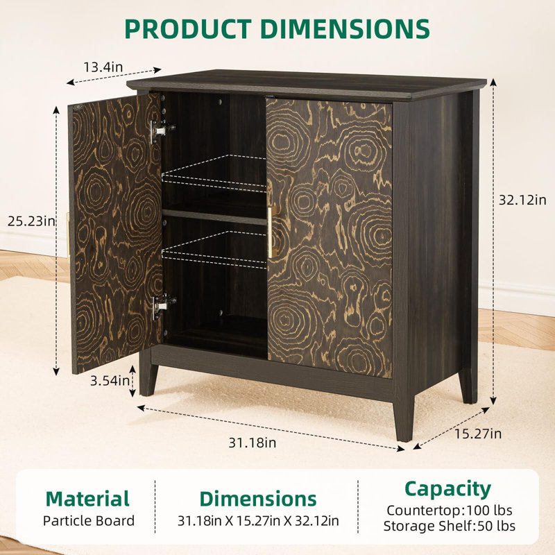 Armoire à café avec 2 portes et tablette réglable
