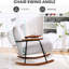 Chaise berçante grise pour salon avec structure en métal robuste et structure stable-2040944150