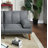 Polyfiber 2Pc Sectional Sofa Set Living Room Furniture Solid Wood Legs Plush Couch Adjustable Sofa Chaise-1779584456