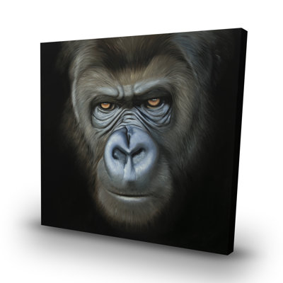 Gorilla face - 32"x32" art on canvas