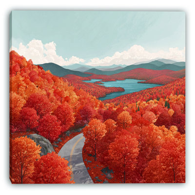 «Scenic Autumn Landscape», art mural sur toile tendue