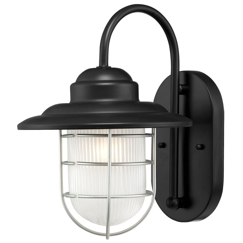 Fitzhugh Steel Wall Light, Satin Black