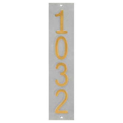 Colourtree Personalized 4-Digit Flush Mount House Numbers Vertical Street Address Wall Plaque – Custom Horizontal Outdoor Home Sign