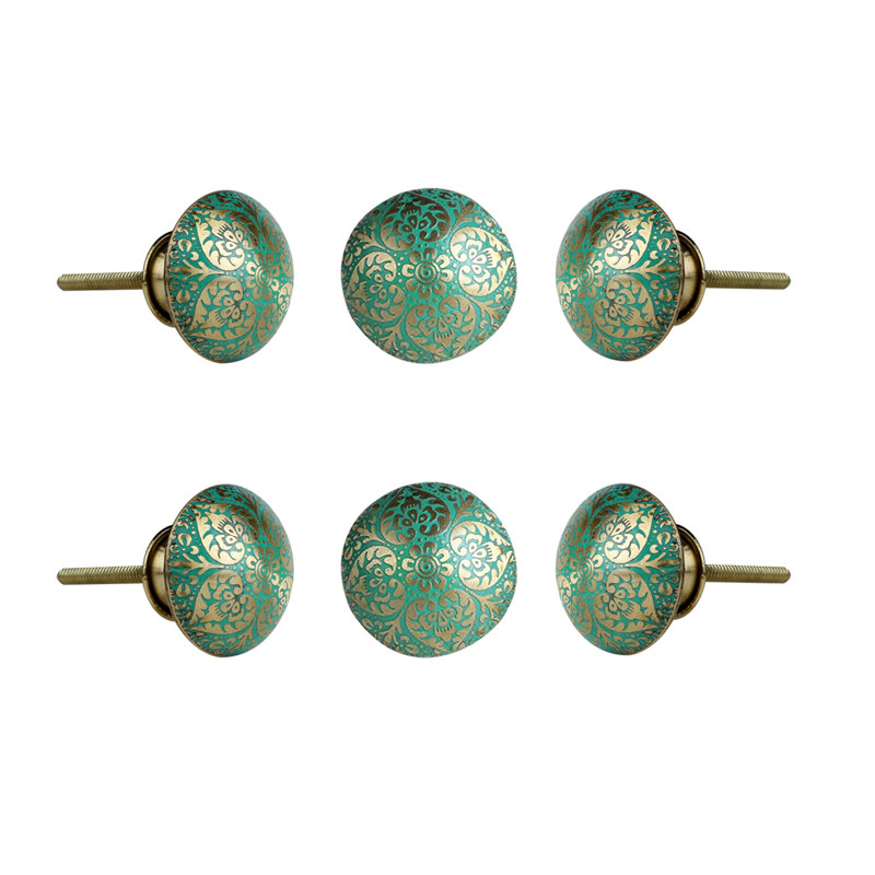 Multipack de boutons de champignon de 1,5 po de diamètre, Vert de mer