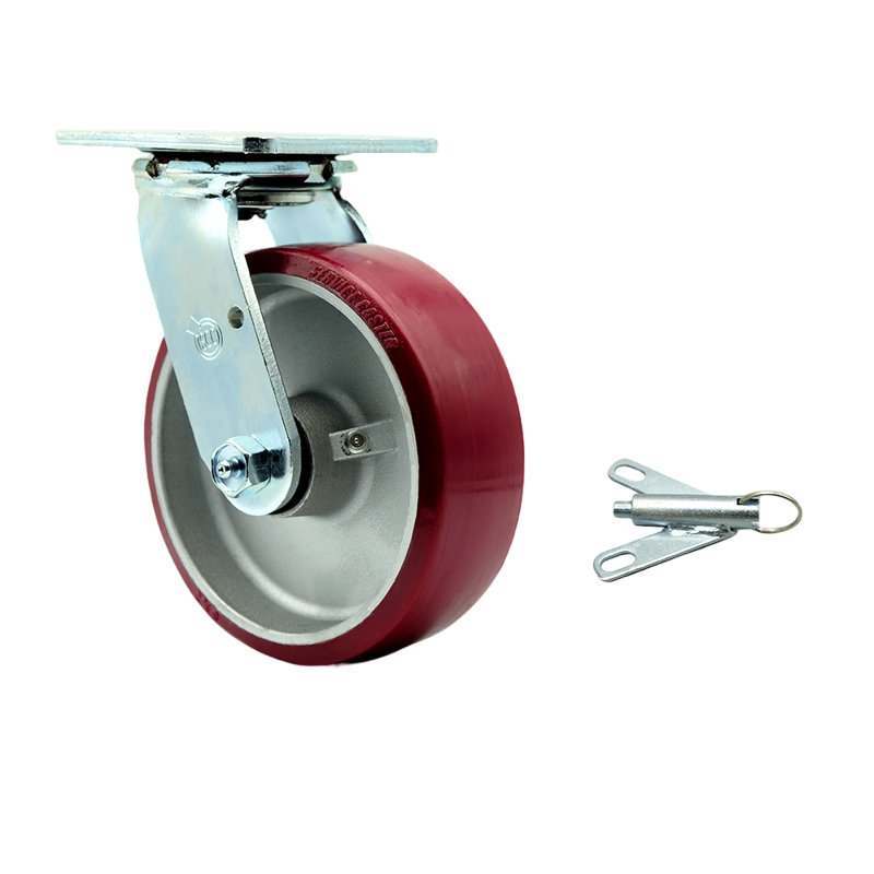 Poly sur roulettes pivotantes en aluminium