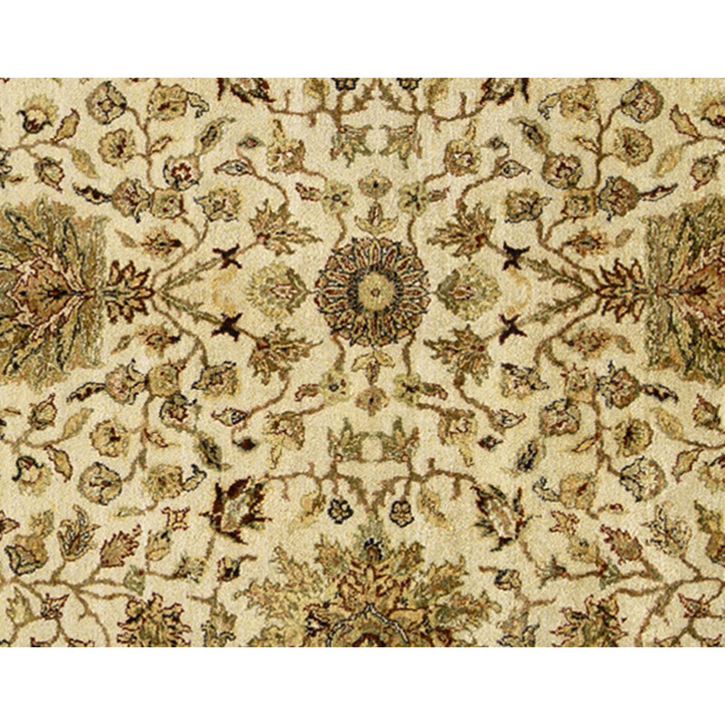 High-Quality Hand-Knotted Cream Area Rug