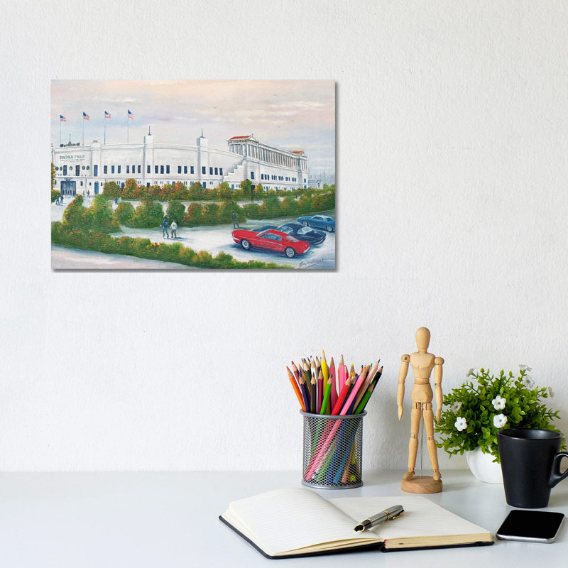 Old Soldier Field by Jim Williams - Wrapped Canvas Painting, 20.32cm H x 30.48cm W x 1.91cm D