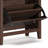 Acadian 32 inch Wide Transitional Entryway Shoe Storage Cabinet in Brunette Brown
