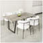 Ensemble de table et de salle à manger en bois aggloméré rectangulaire de 62,9 pouces, ensemble de 4 pièces, table de salle à manger élégante, table de salle à manger de cuisine, robuste et durable, facile à assembler, convenant à une salle à manger avec 4 à 6 personnes-1123881745