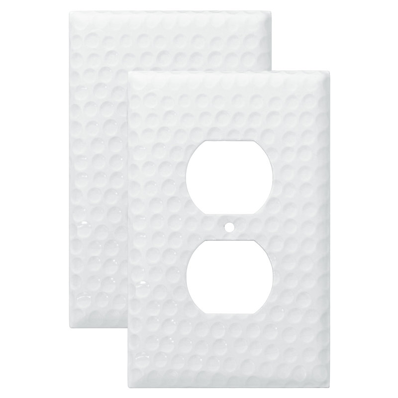 Plaque murale standard prise de courant 1 main, Blanc classique, 2