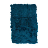 Sheepskin Area Rug in Dark Teal