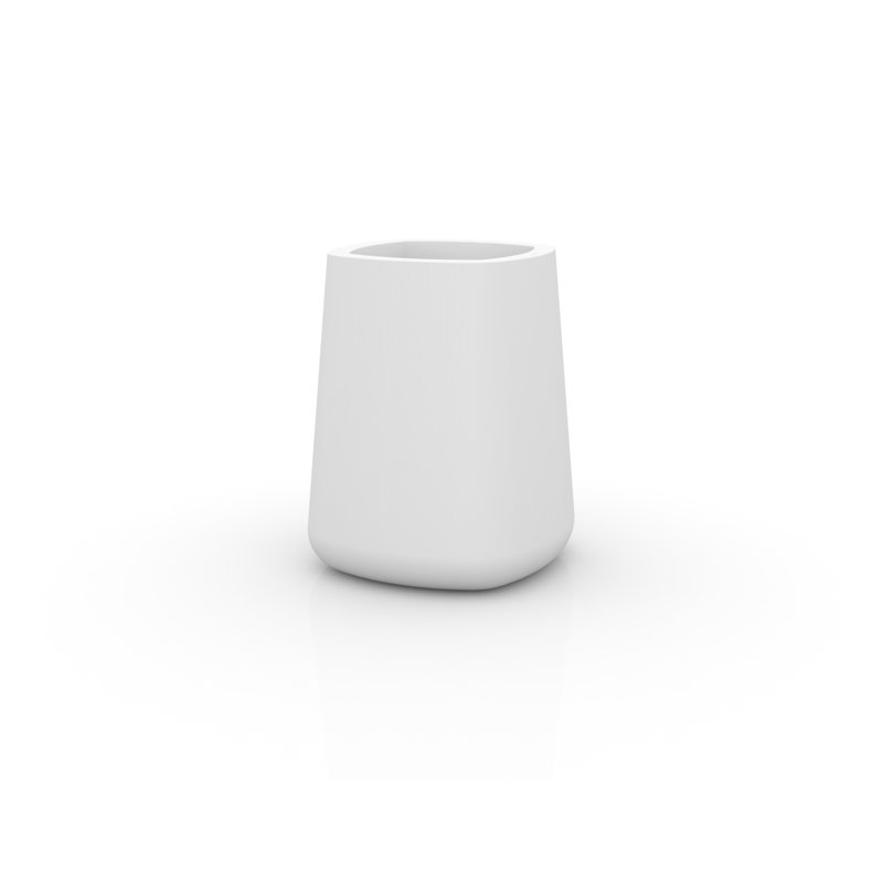 Ulm - High Square Resin Pot Planter - Basic, 35.5" H x 29.25" W x 29.25" D, White