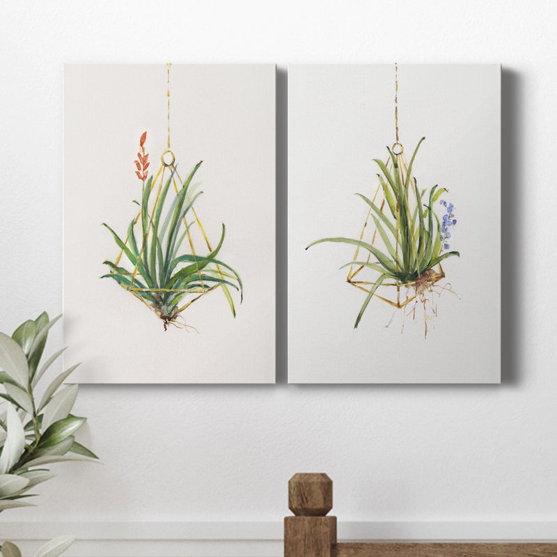Gardenaire I - Ensemble de 2 peintures, H 12 po x l 16 po x P 1 po, Toile tendue