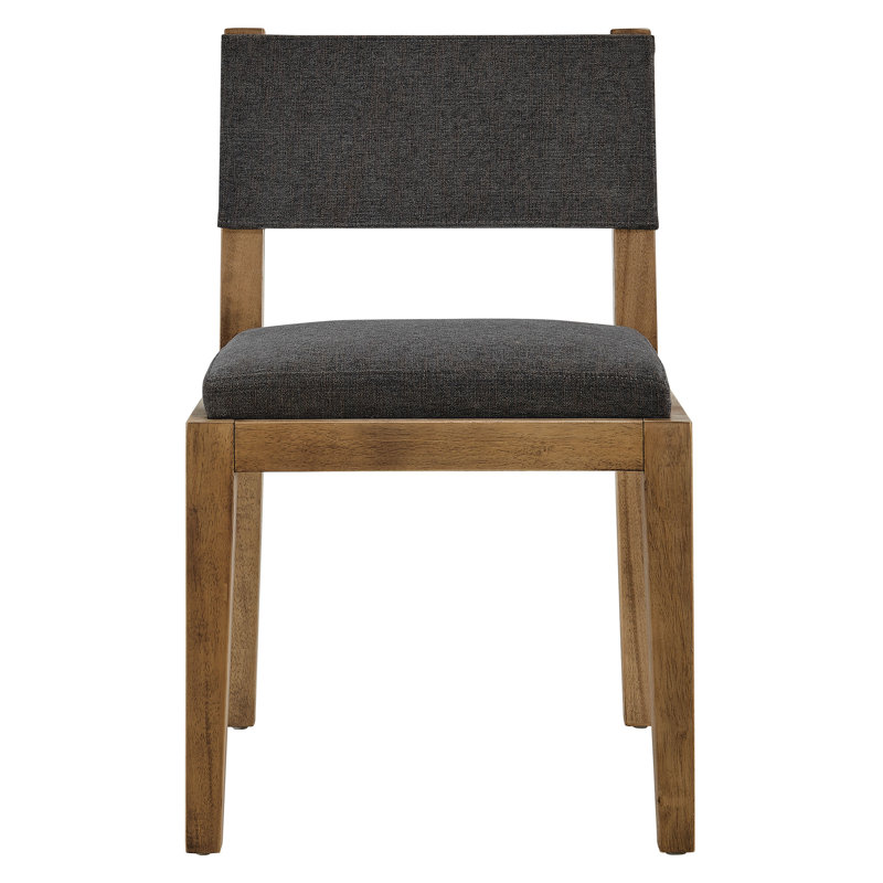 Chaise de salle à manger rembourrée Calder, Gris