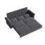 31 lit convertible en velours gris avec accoudoirs roulés, garniture cloutée et conception compacte pour les appartements