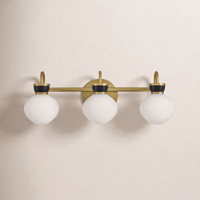 3-Light Opal Glass Bath Sconce