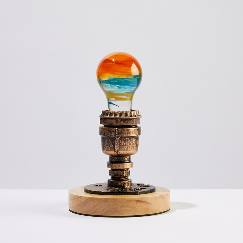 Lampe de table en bois 9,8 po Ghugas