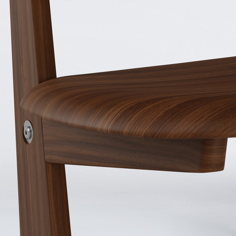 KufenKarl Outdoor Lounge Chair, Walnut Dark
