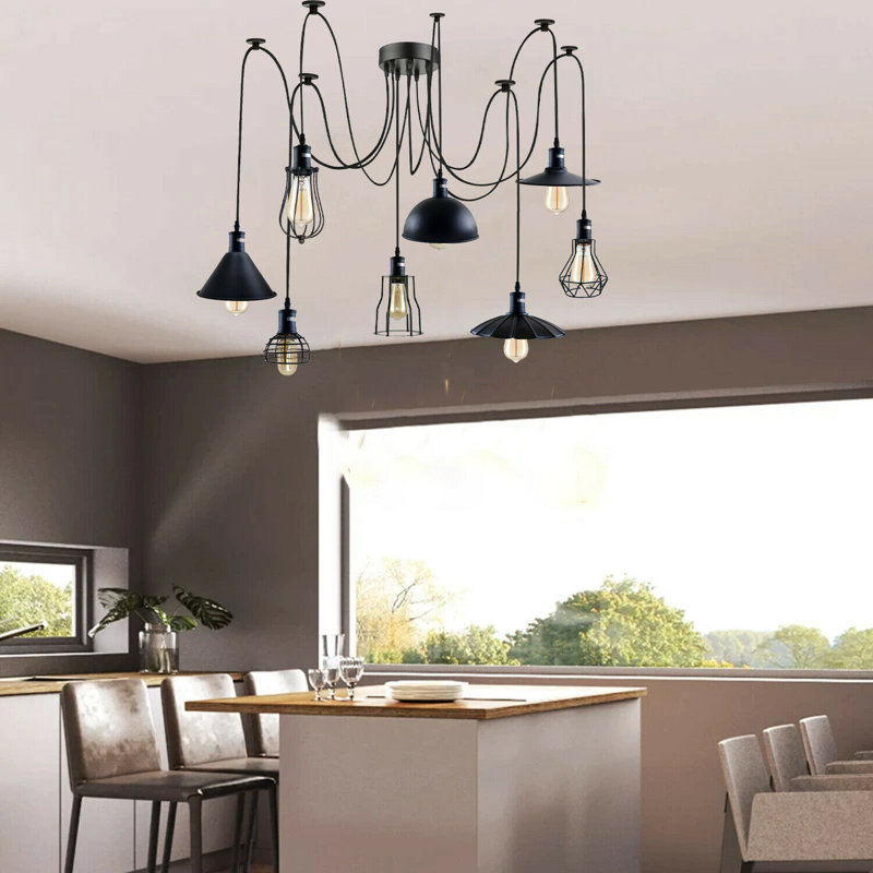 Housatonic 8 - Light Black Cluster Pendant