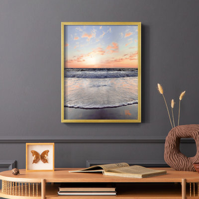 «Blush Dusk II», reproduction encadrée - bois massif