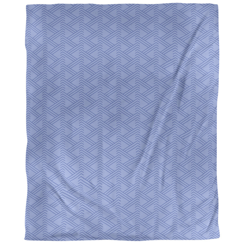 Tissu de zag zig, Polyester filé, L 60 po x l 36 po, bleu