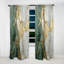 Gold And Green Paint Fusion - Abstract Painting Room Darkening Abstract Curtain - 1 Panel-107826807