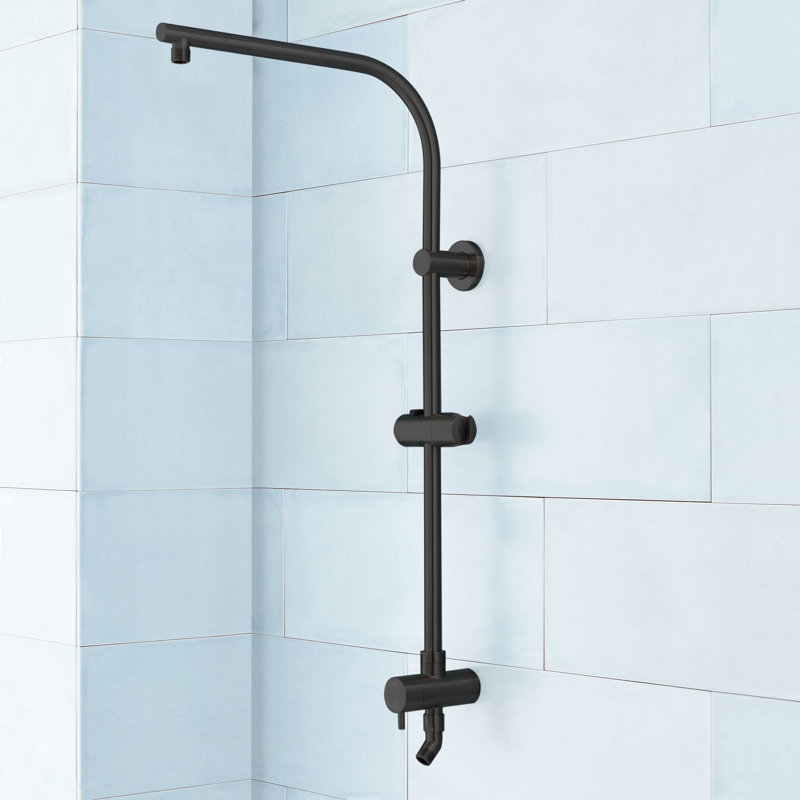 Douche rétro avec barre coulissante