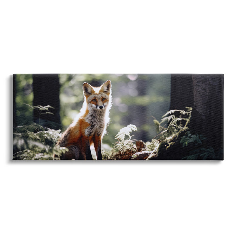 «Fox Under Sun Rays On Canvas» par Ray Powers, H 10 po x l 24 po x P 1,5 po